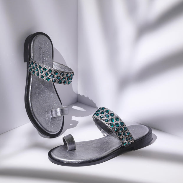 MOINERI HANDMADE JEWELED SANDALS