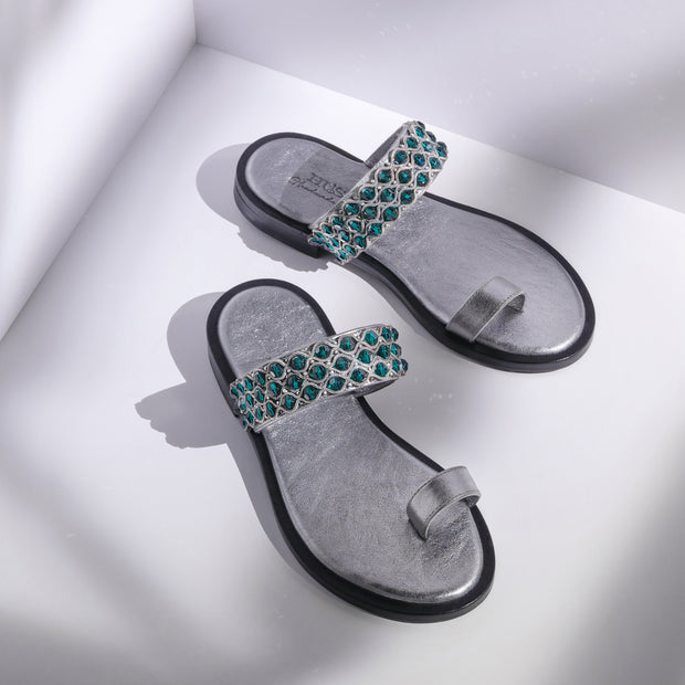 MOINERI HANDMADE JEWELED SANDALS